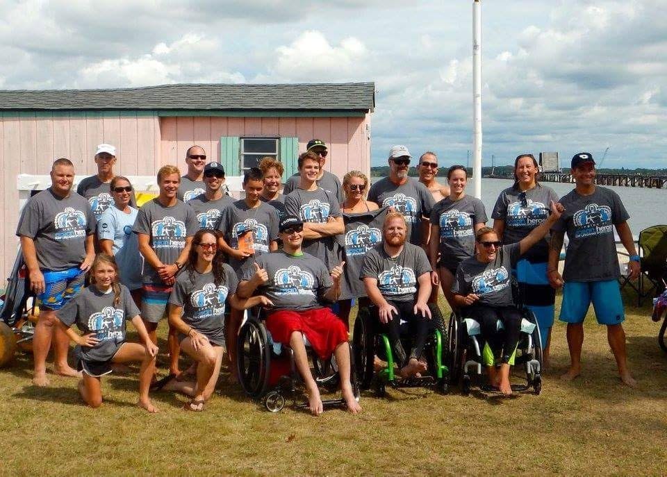 Community group photo — waterfront event