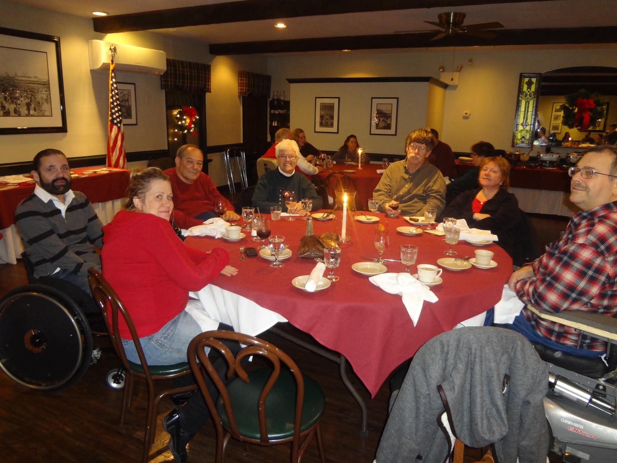 Holiday dinner gathering — community members