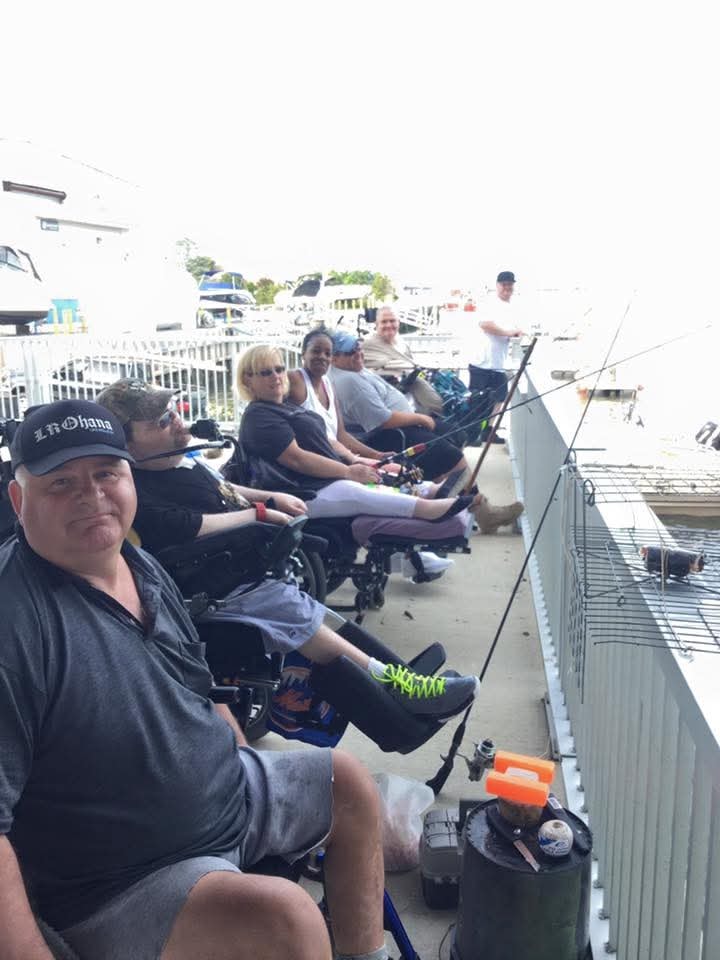 Adaptive fishing trip — dockside community outing