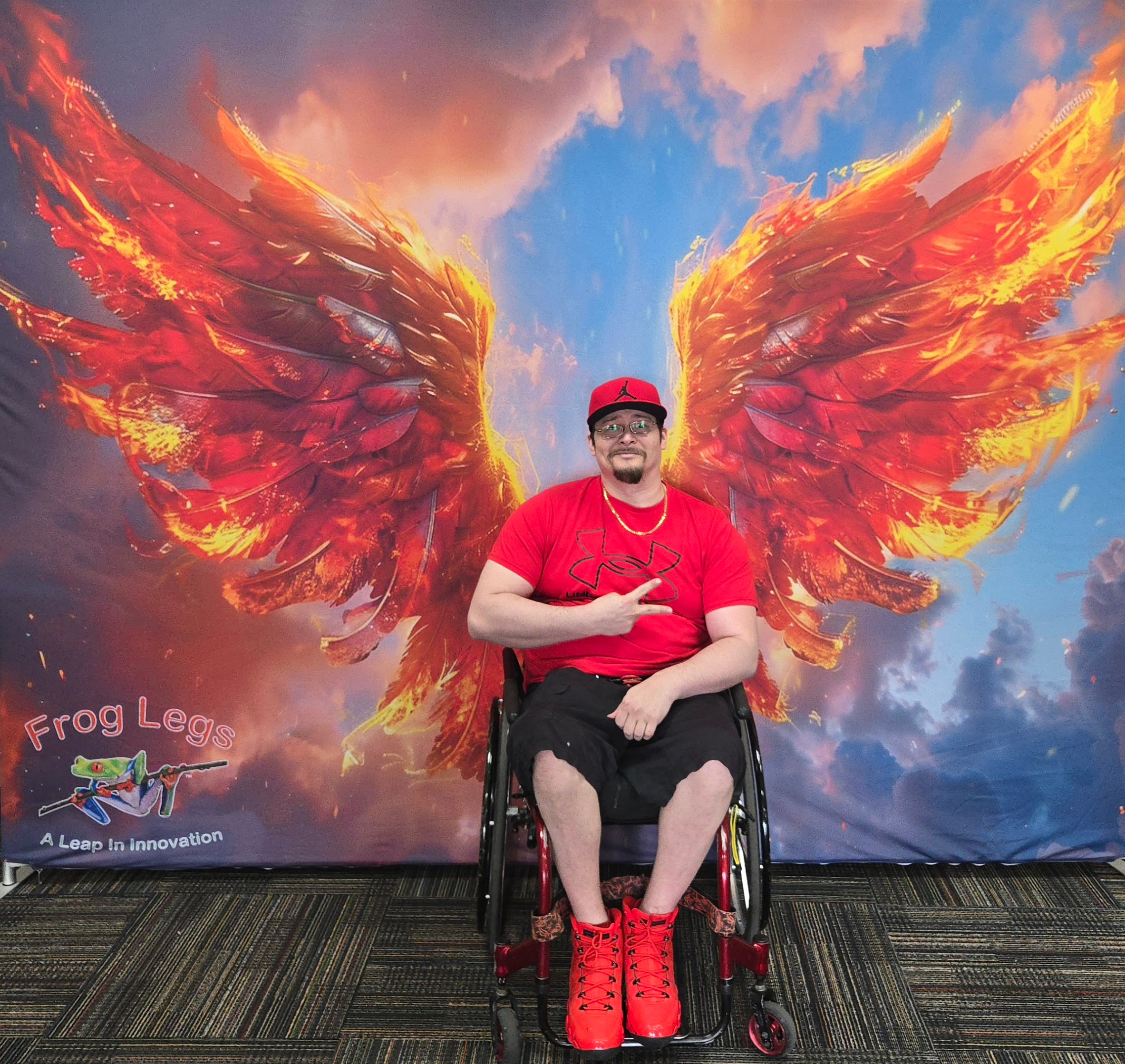 Member at Frog Legs expo — phoenix backdrop